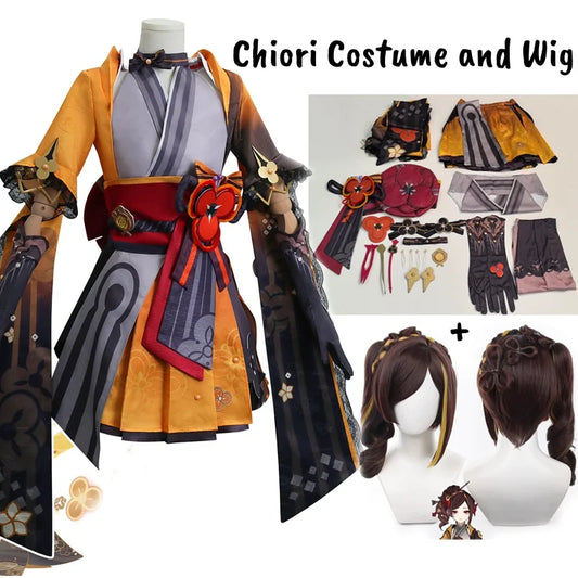 Genshin Impact Chiori Cosplay Costume Women's Anime Uniform Set