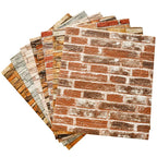 3D Foam Brick Wall Stickers, Waterproof Peel & Stick Panels 70x77cm
