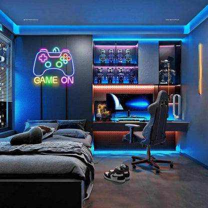Gamer Neon Sign for Game on Neon LED Sign for Gamer Wall Decor Gaming Neon Light Sign for Teen Bedroom Gamer Gifts for Boys