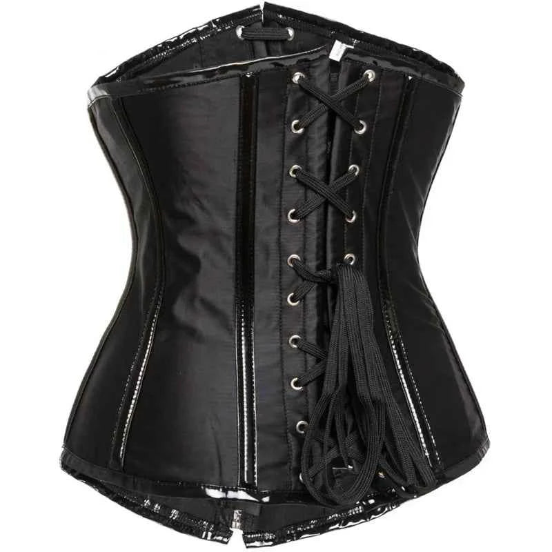 SS69 Red Steampunk Underbust Corset with Zipper and Belt Buckle