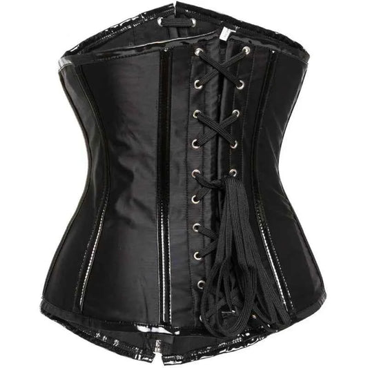 SS69 Red Steampunk Underbust Corset with Zipper and Belt Buckle