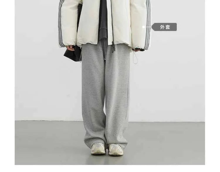 CHIC VEN Women's Pant Streetwear Solid Loose New Drawstring Sports Casual Trousers High Waisted Pants Autumn Winter 2025