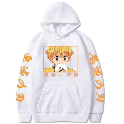 Harajuku Demon Slayer Plus Size Hoodie Kamado Nezuko Graphic Print Women Sweatshirts Long Sleeve Fashion Female Streetwear SS69 21.69 white8 / 4XL