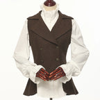 Women's Victorian Steampunk Tailed Vest - Polyester Waistcoat