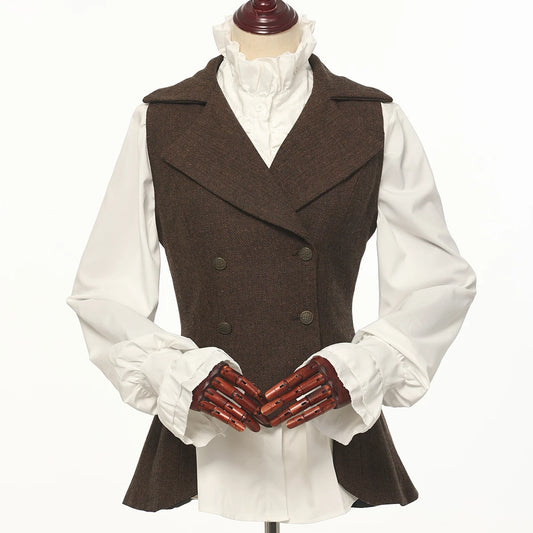 SS69 Women's Victorian Steampunk Tailed Vest Renaissance Polyester Waistcoat