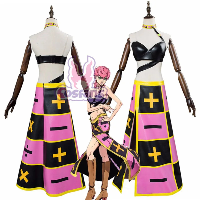 Trish Una Cosplay Costume Set - Jojo's Bizarre Adventure Polyester Uniform