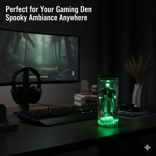 ZHUANGHUANC Alien Resin LED Lamp Stand Novelty Extraterrestrial Decor