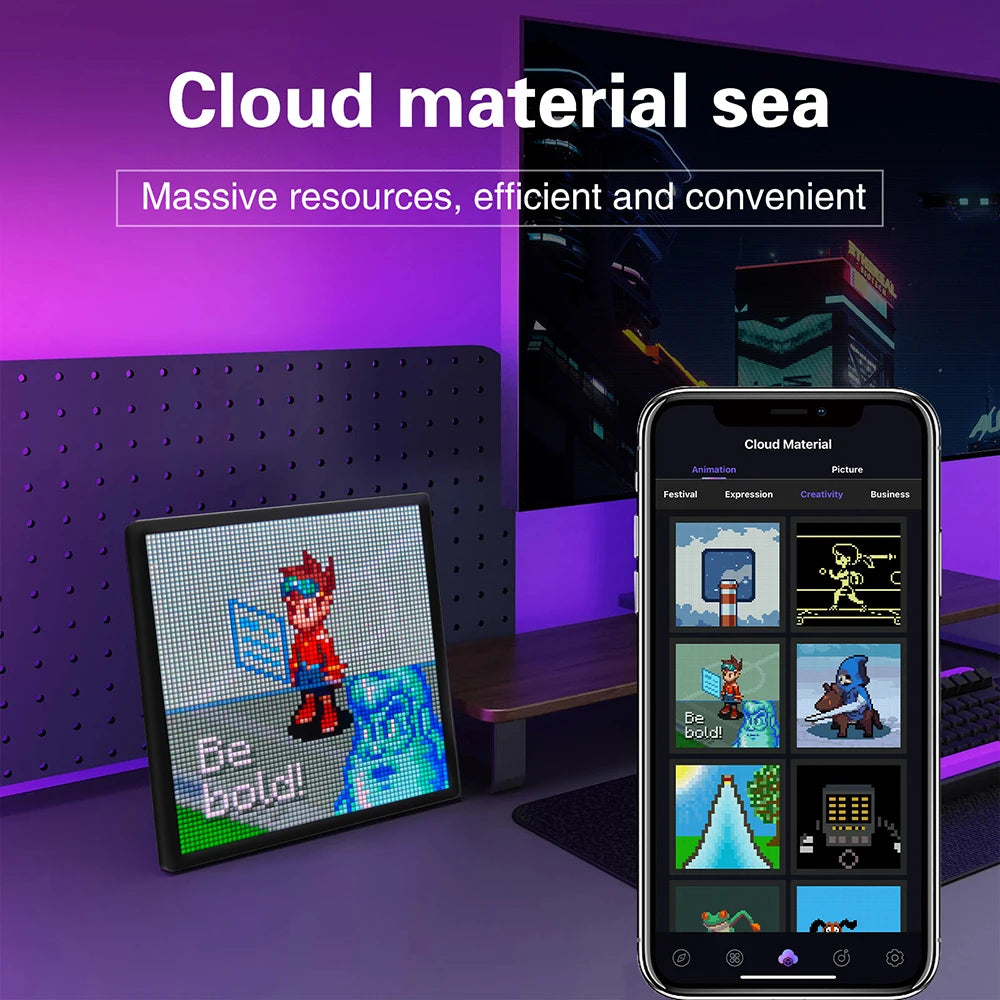 Smart LED Pixel Matrix Display 64x64 RGB App Control