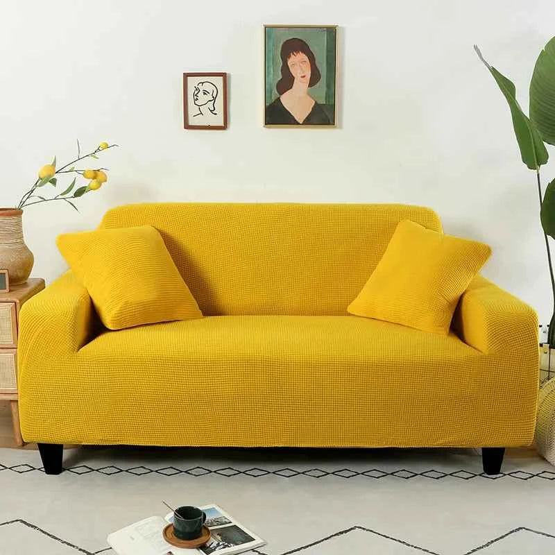 Sofa Cover Elastic For Living Room Home Jacquard Stretch  Slipcovers  Corner Couch Covers 1/2/3/4 Seater L Shape Free Shopping