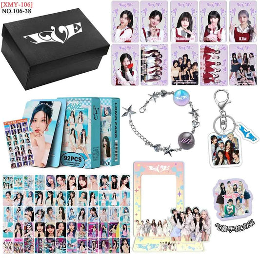 Kpop Idol BABYMONSTER BINI GIDLE ZB1 Gift Box Set Lomo Card Photocards Card Holder Keychains Acrylic Stand Bracelet Fans Gifts
