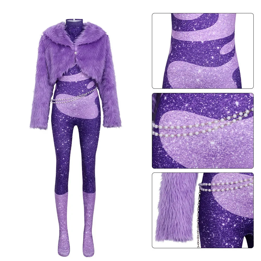 ZOBOTT Zootopia Gazelle Cosplay Costume Women's Polyester Outfit Set