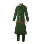 SBluuCosplay Anime Noriaki Kakyoin Cosplay Costume Dark Green Uniform Outfit Halloween Party Costume Upgrade Version