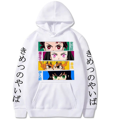 Harajuku Demon Slayer Plus Size Hoodie Kamado Nezuko Graphic Print Women Sweatshirts Long Sleeve Fashion Female Streetwear SS69 21.69 white5 / XXXL