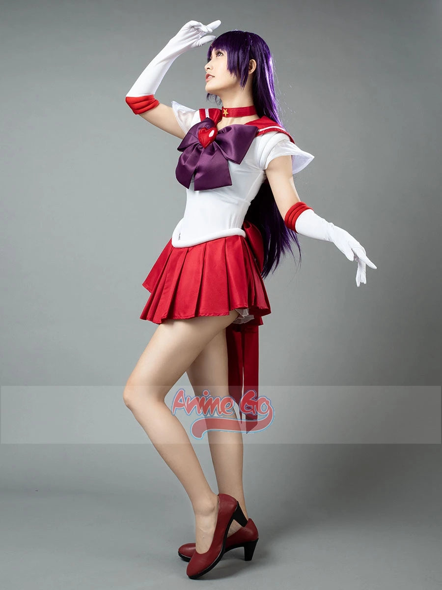 Anime Sailor Super S Film Sailor Mars Rei Hino Raye Cosplay Costume for Women Role Play