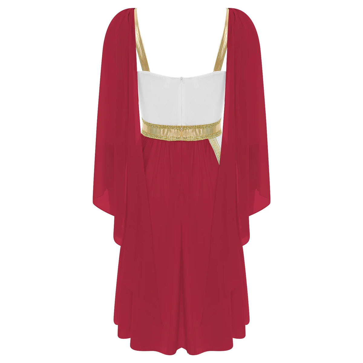 SS69 Women Ancient Greek Goddess Cosplay Costume Chiffon Sleeveless Dress
