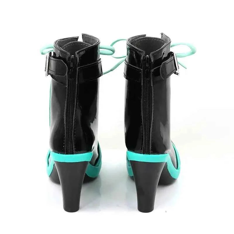 in stock Anime Miku Cosplay Full Set Costume Miku 16TH Cosplay Leather Midi Sexy Dress Halloween Carnival Party JK Uniform