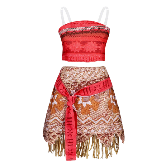 New Disney Movie Moana Girl Dress Halloween Cosplay Party Costume Princess Fancy Clothes Children Vaiana Outfit Dress