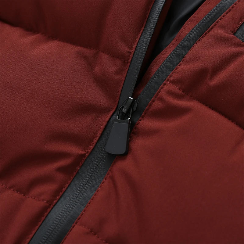 Women's Winter Hooded High Waist Padded Sport Parkas Coats with Belt Female Elegant Thick Warm Pockets Windproof Skiing Jackets