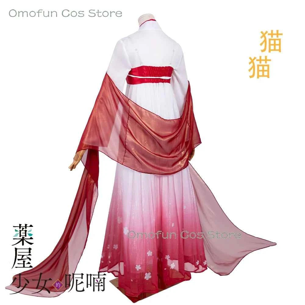 Mao Mao Maomao Cosplay The Apothecary Diaries S2 Anime Costume Red Suit Wig Roleplay Ancient Traditional Dress Hanfu Sanfen