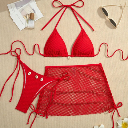 New Sexy Bikinis Female Swimsuits Women Three-Piece Swimwear Beach Swimming Wear Bathing Suits Brazilian Bikini Set Pool Bather SS69