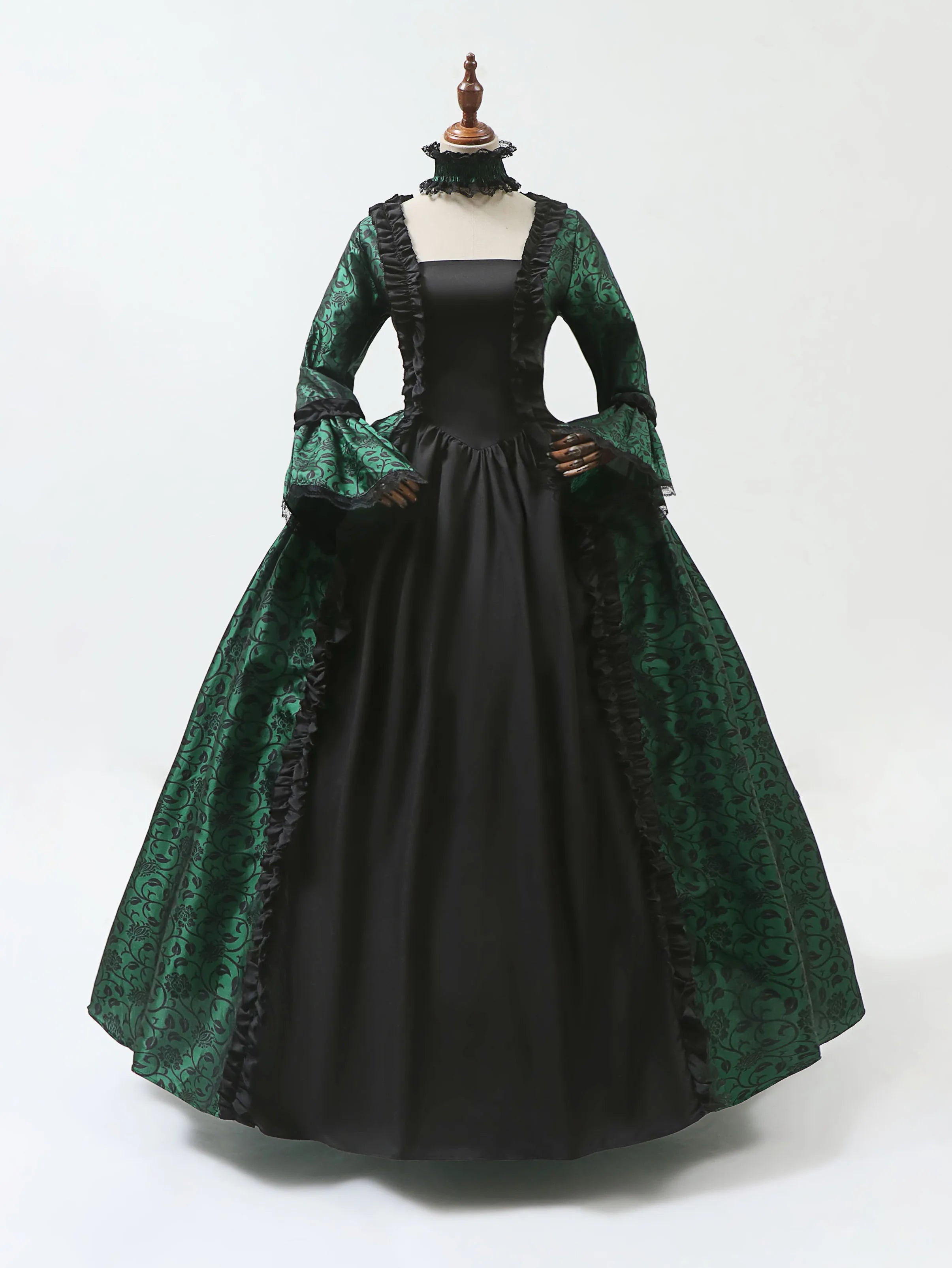Cosplay Marie Antoinette Dress Medieval Flare Sleeve Victorian Party Formal Gown Renaissance Gothic Floral Robe
