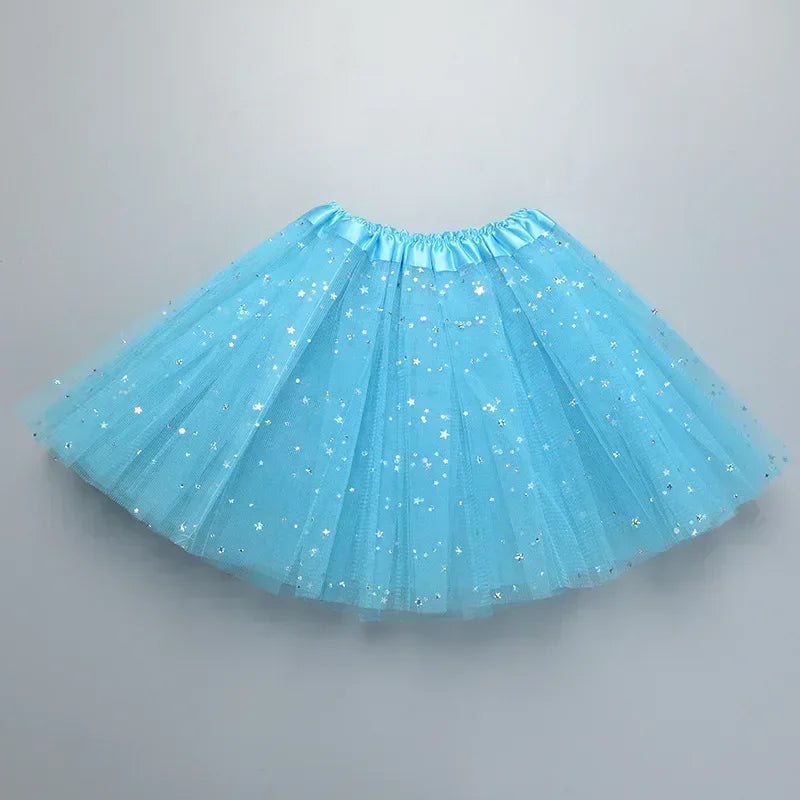 XMOMISEL Girls Sequined Star Tulle Tutu Skirt