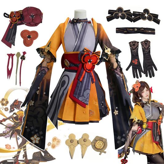 Genshin Impact Chiori Cosplay Costume Women's Anime Uniform Set