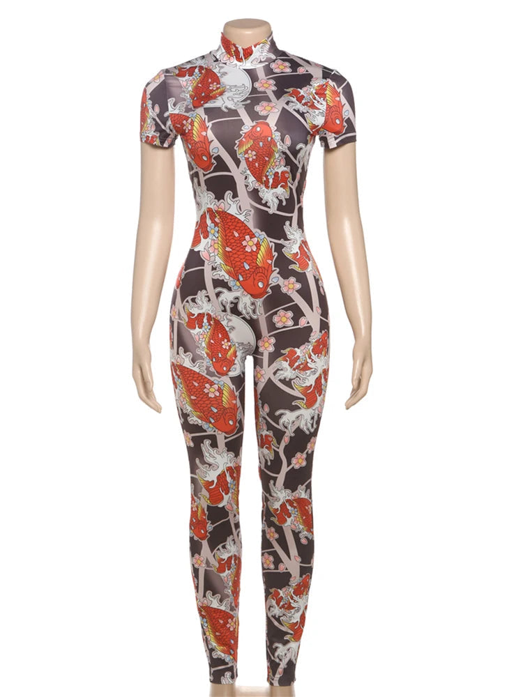 Nibber Sporty Backless Jumpsuit Women Peach Buttocks Fitness Shorts Sleeve Summer Trend Street Activity Casual Workout Overalls SS69