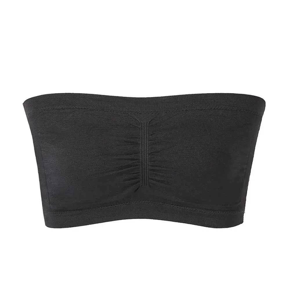 DOIAESKVE Large Size plus Wireless Tube Top Strapless Bra Women's Seamless Bandeau Bra Comfortable Underwear for Big Size Women