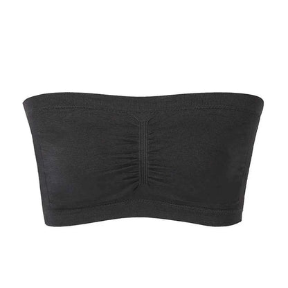 DOIAESKVE Large Size plus Wireless Tube Top Strapless Bra Women's Seamless Bandeau Bra Comfortable Underwear for Big Size Women