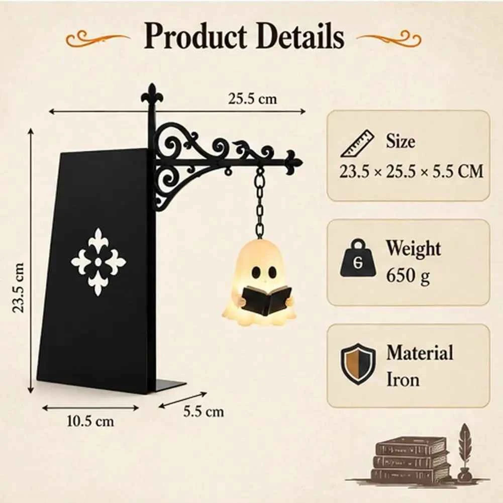 Miniature Hanging Shelf Lamp Decorative Bookshelf Lighting Warm LED Night Light Library Lantern Reading Nook Desk Ornament Literary Decor Book Lover Gift Home Halloween Decorations