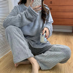 Women's Coral Fleece Pajama Set - Cozy Winter Loungewear