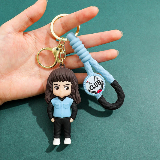 2026 New Fashion Bag Accessories The Horror TV Keychain Mike Will Demogorgon With Strings Rope For Female Children Birthday Gift