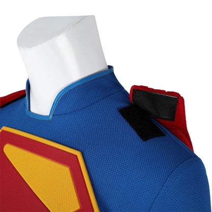 SS69 Supergirl Cosplay Costume Set with Jumpsuit, Cape, and Belt - Elastane