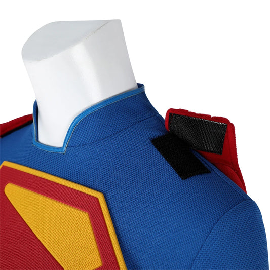 SS69 Supergirl Cosplay Costume Set with Jumpsuit, Cape, and Belt - Elastane