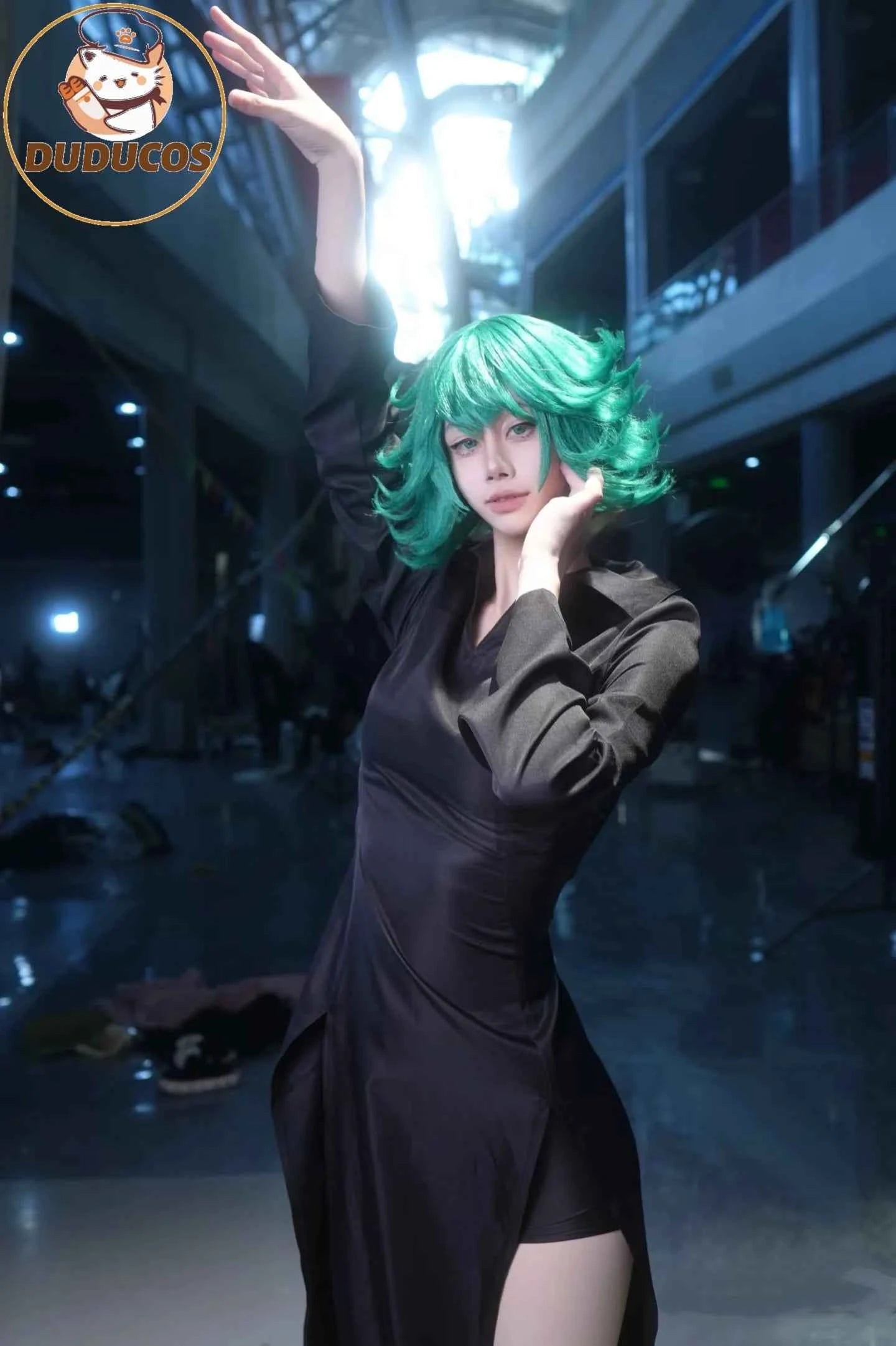 Terrible Tornado Tatsumaki Cosplay Costume Anime【S-2XL】DUDU-R Women Halloween Sexy Dress Plus Size