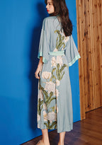 Women's Long Silk Satin Kimono Robe - Lightweight & Soft
