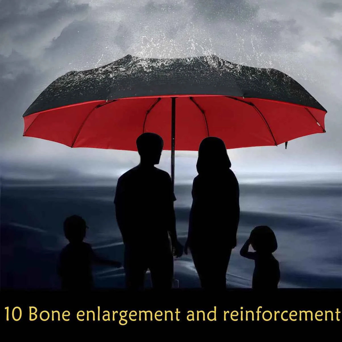 Umbrella Extra Large Ten Bone Large Double Umbrella Triple Large Folding Sunshade Umbrella Men's and Women's Business Umbrella T