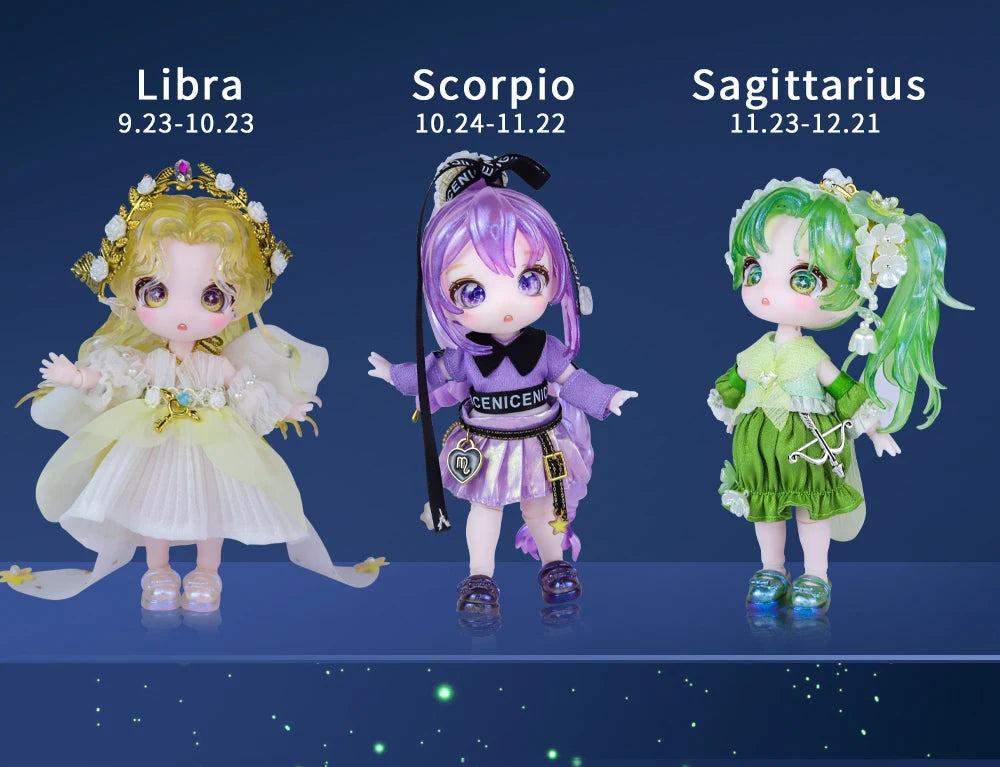 ICY DBS Dream Fairy Maytree OB11 doll 13 ball joint body constellation series Collectible Cute Animal 13cm SD gift BJD SS69