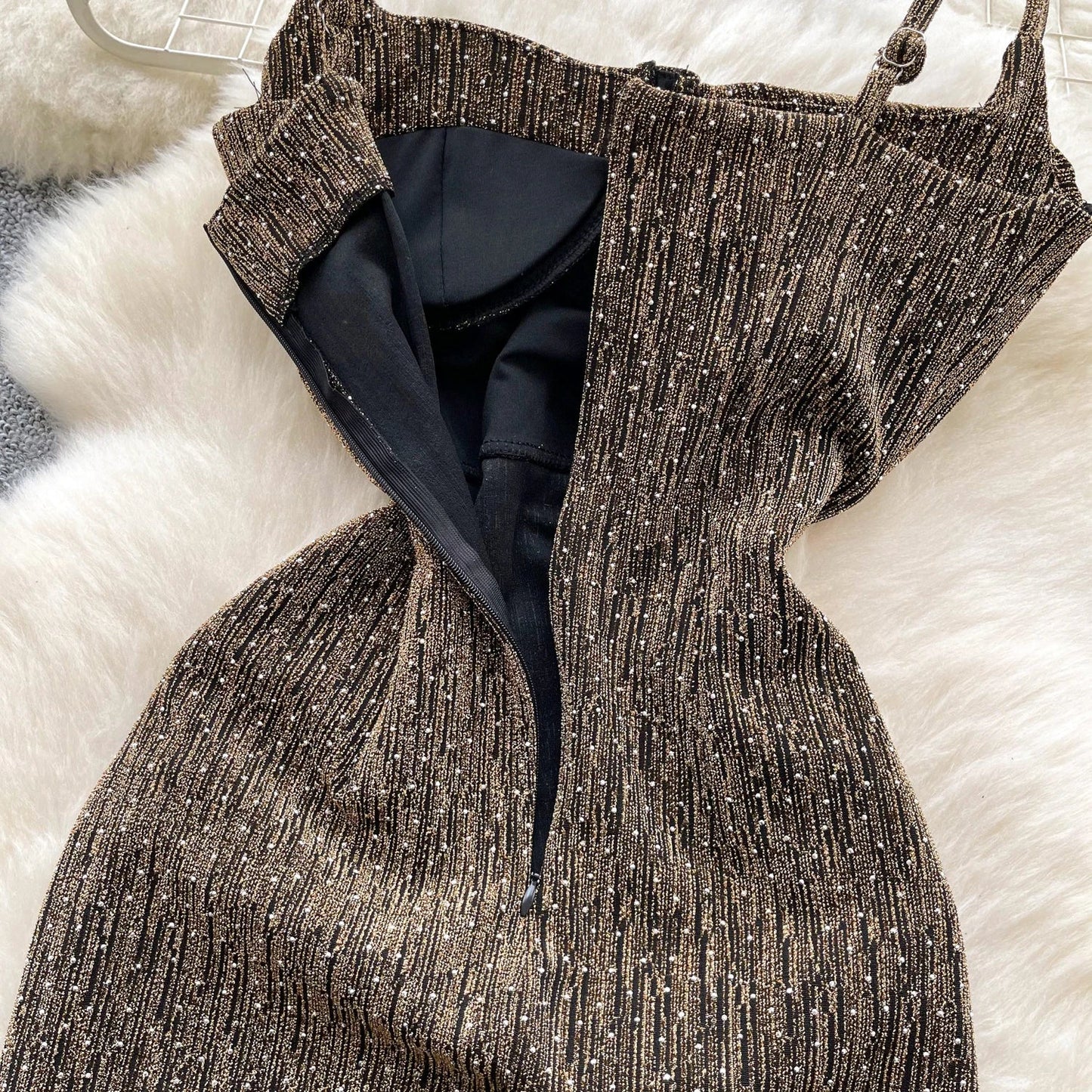 Sexy sleeveless glitter Backless Off Shoulder Fashion Birthday Party Evening Vestido Women Goth Slim Summer Hip Wrap Dress SS69