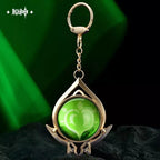 [Genuine]  Anime Game Genshin Impact 2023 Carnival Theme Cosplay Vision Elemental Pendant Rock Wind Garss Metal Backpack Charms