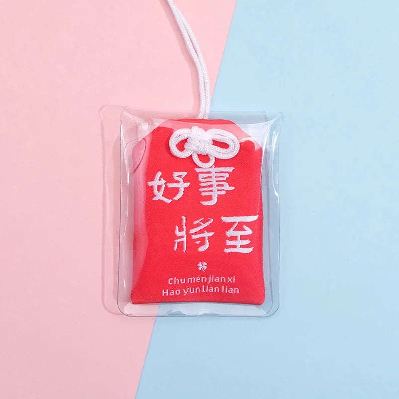 Japanese Prayer Omamori Pray Fortune Beauty Health Safety Lucky Charms Wealth Bag Guard Talisman Pendant Keychain Couple Gift - SS69