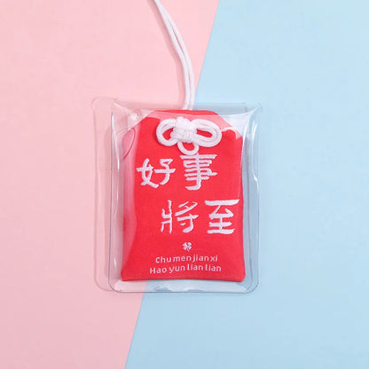 Japanese Prayer Omamori Pray Fortune Beauty Health Safety Lucky Charms Wealth Bag Guard Talisman Pendant Keychain Couple Gift - SS69