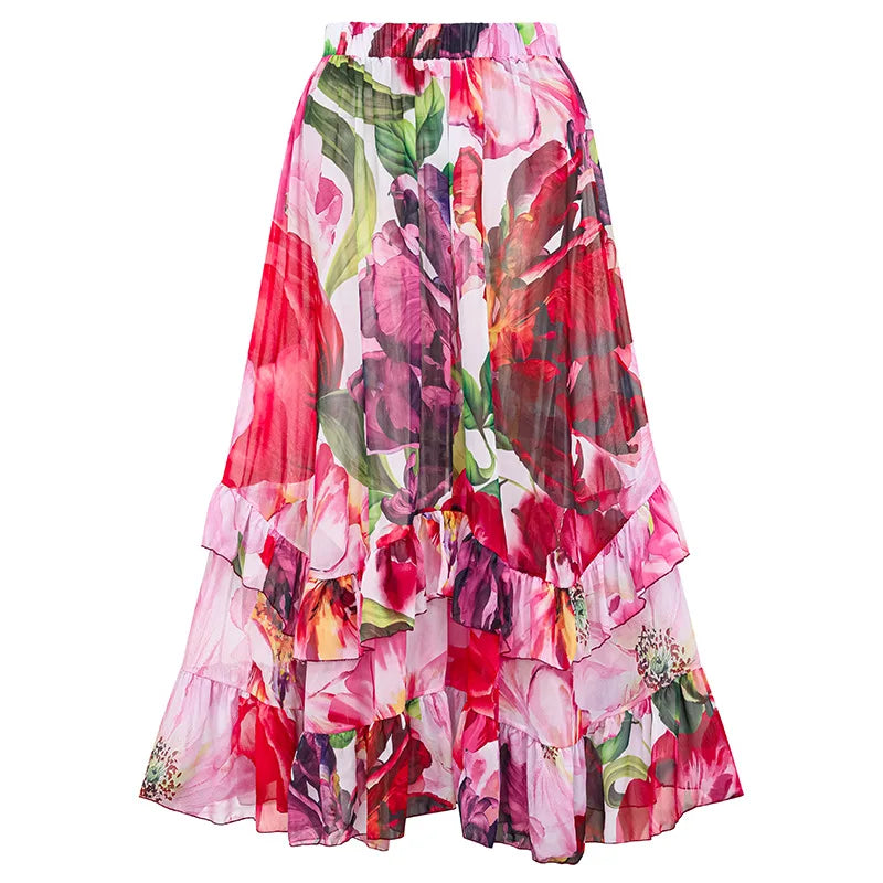 2023 New Arrival Push Up Women Bikini Set Floral Printed Ruffle Bikinis Strappy Bandage Swimwear Brazilian Biquini Bathing Suit SS69