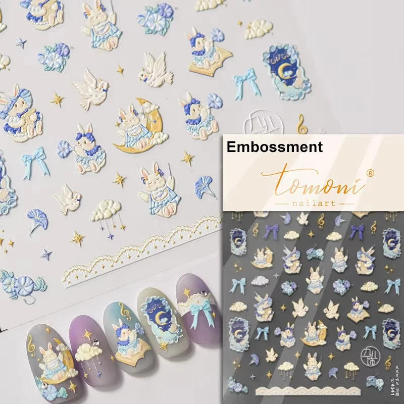 Cute Jelly Pink Cat Paw Print Nail Sticker Kawaii Pink Black Cat Claw 5D Embossed Self-Adhesive Nail Art Sticker Nail Art Decal SS69 7.69 TO4341