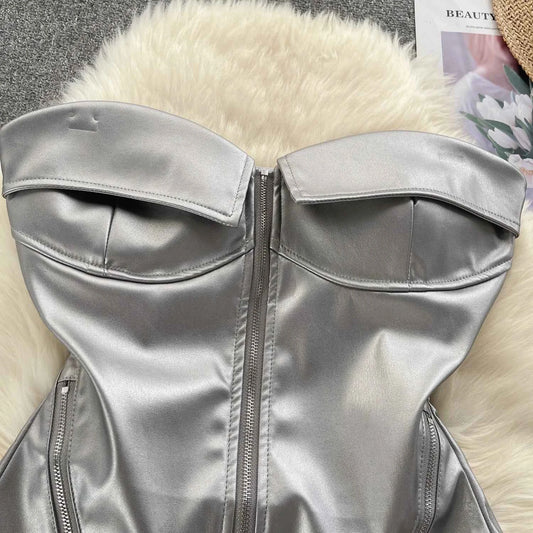 Silver Gold Corsets for Women Steampunk Gothic Corset Bustier with Zipper  Vintage Style Corset Top Burlesque Lingerie
