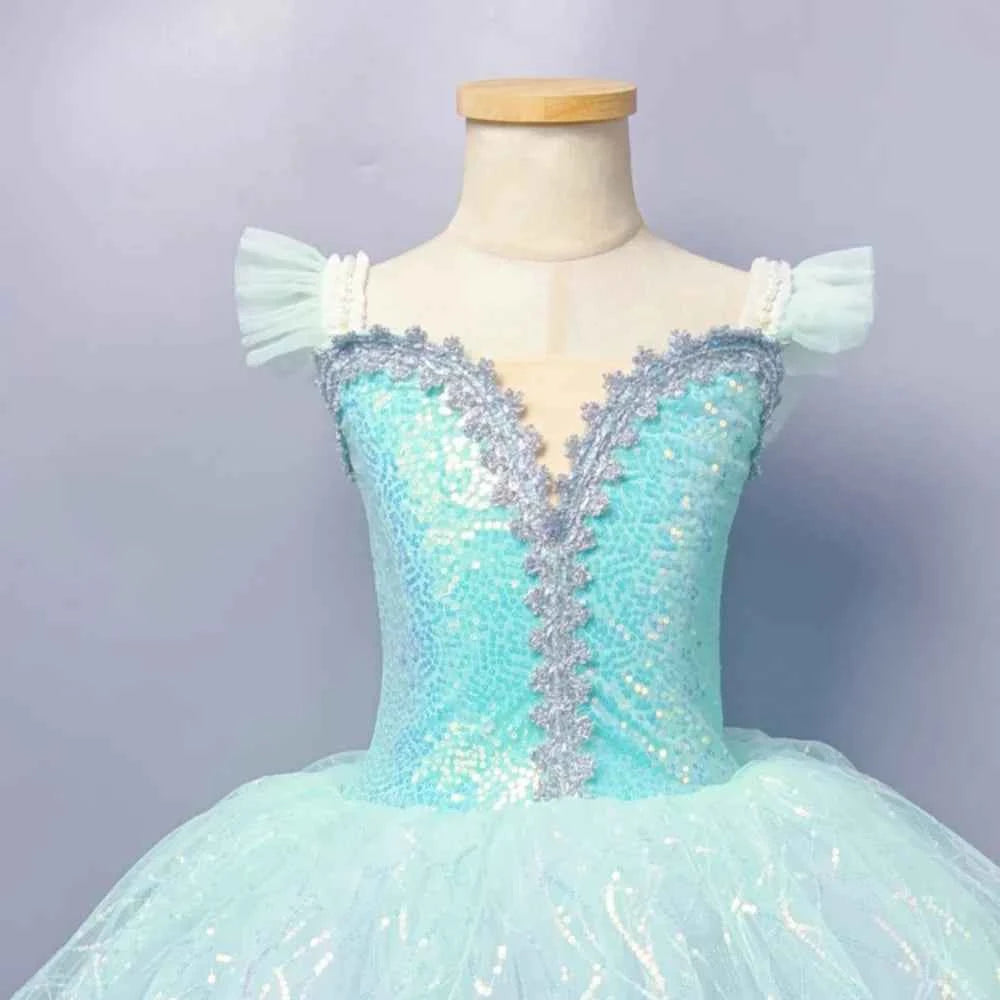 Purple Pink Children Ballet Girls Dance Skirt Kids Sequin Professional Ballet tulle Tutu Ballerina Dress Performance Clothing