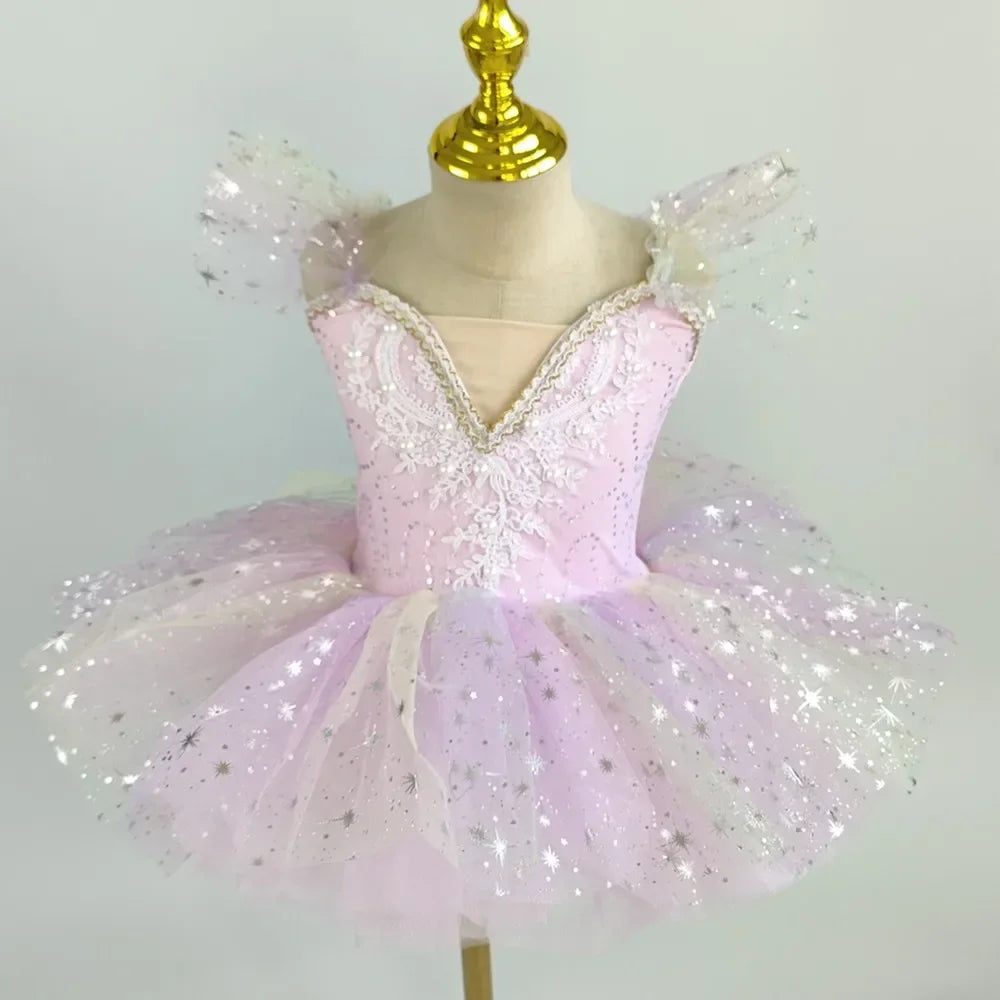 Girls Sleeveless Tiered Tutu Party Dress for Summer, Ages 4-6Y