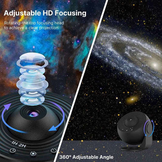 13 In 1 Galaxy Ultral Star Projector HD Image Area LED Night Light, 13 Film Discs,360° Rotate 1/2h Timer for Kids&Adults Bedroom
