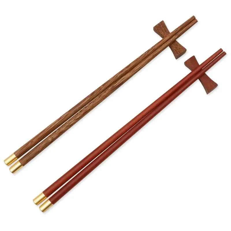 High Quality Premium Natural Red SandalWood Chopsticks Gift Box Packaging Household Cutlery Tableware Set Chinese Chopsticks